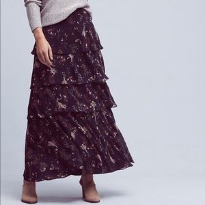 Maeve from anthropologie botanica tiered maxi skirt